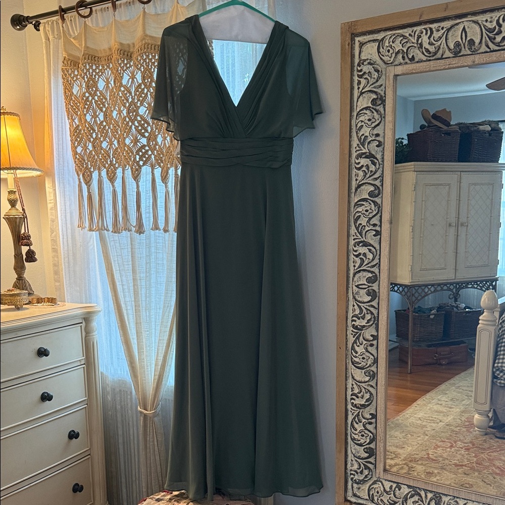 Azazie Forest Green Maxi Dress